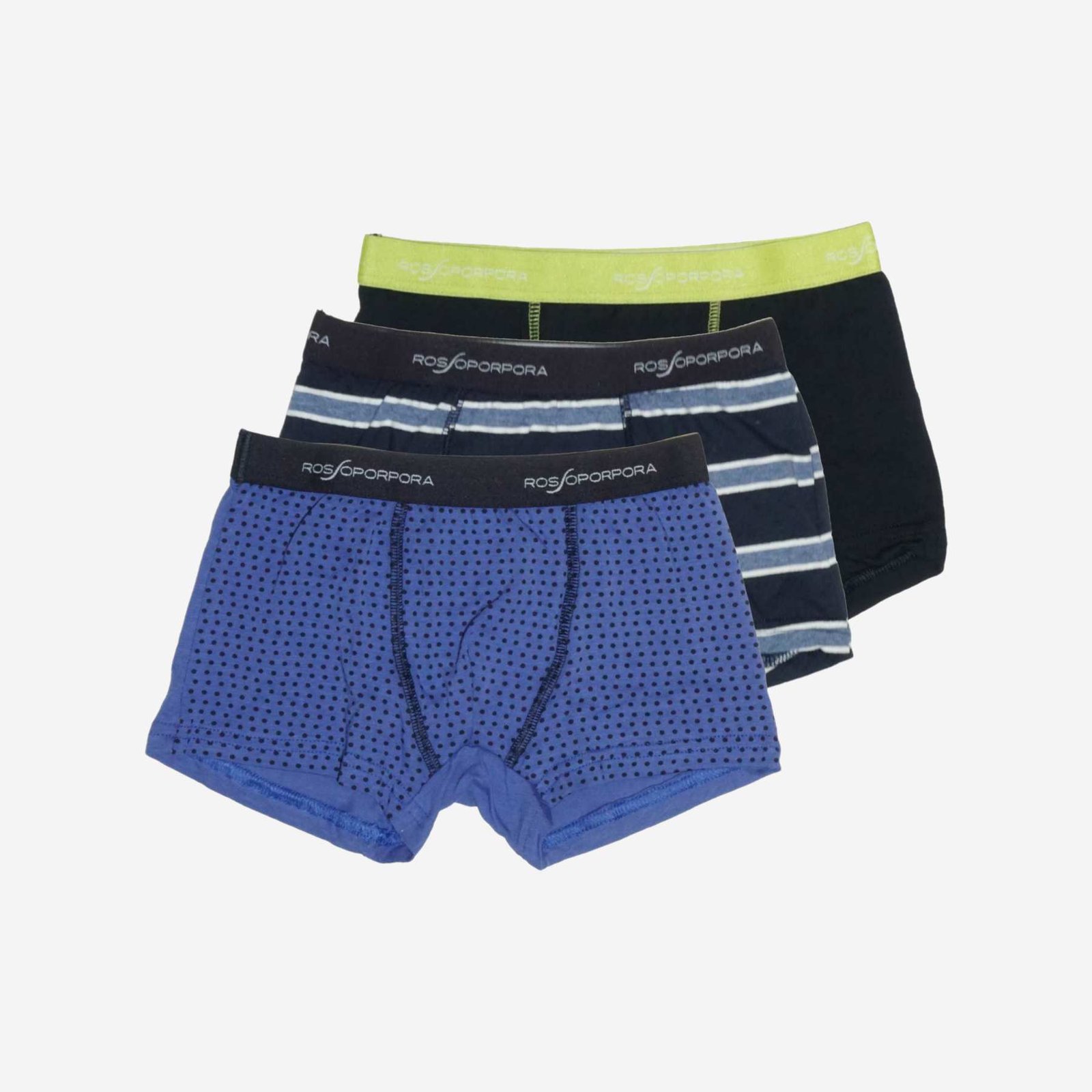 Boxer A Righe E Tinta Unita 3 Mutande Boxer Per Bambini – Pack Da 3 In Cotone, Righe E Tinta Unita, Taglie Diverse Boxer Uomo Nottingham - Foto 8